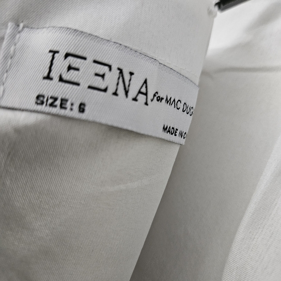 Mac Duggal Brocade Strapless White Golden Floral High Low Gown 49619 SZ 6 NWT - Picture 12 of 13